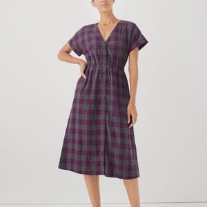 Pact Coast Daily Gingham Plaid Dress